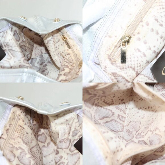 Jimmy Choo Shoulder Bag Leather Silver Gold Auth BA3827 - Picture 15 of 16